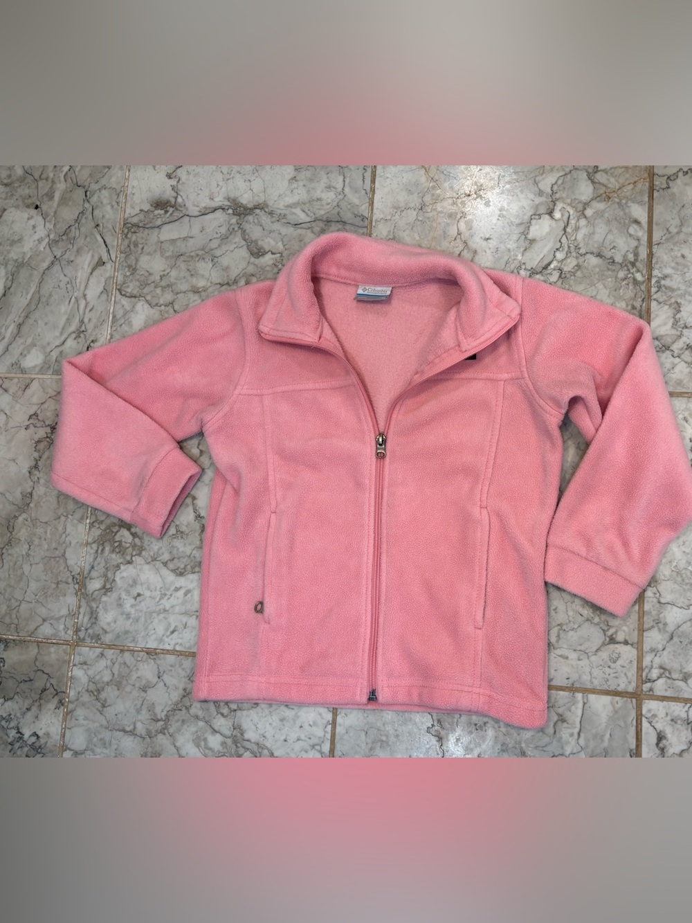 Columbia Classic Pink Fleece Jacket Youth Girls Sz XS 6/7